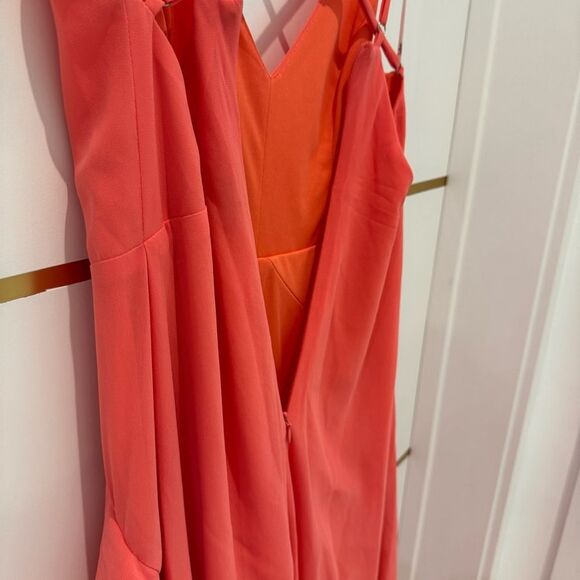 LULU’S coral high low ruffle long maxi dress small - Picture 11 of 11